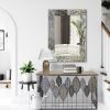 Mosaic Tile Design Rectangular Accent Wall Mirror, Silver *Free Shipping*