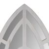 Arched Window Pane Wooden Wall Mirror with Trimmed Details, Silver *Free Shipping*