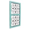 Traditional Mango Wood Framed Wall Panel with Metal Scroll Work Details, Green and Brown *Free Shipping*