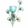 Peacock Bloom Candle Sconce - Single