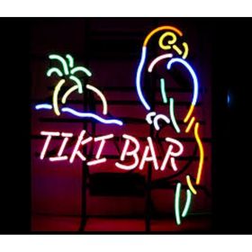 Tiki Bar Parrot Neon Bar Sign