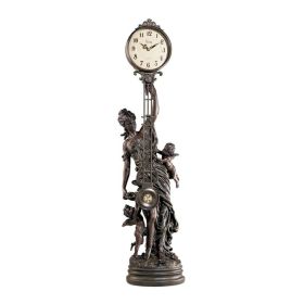 Grande-Scale Flora Sculptural Swinging Pendulum Clock