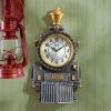 Casey Jones Steam Locomotive Train Sculptural Wall Clock