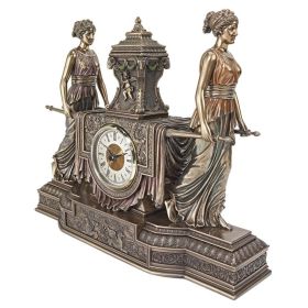 Versailles Maidens Sculptural Mantel Clock