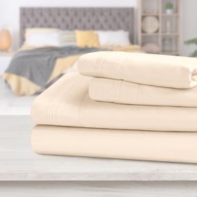 *Click on pic. for Add'l Colors & Sizes* 1000 Thread Count 100% Egyptian Cotton Breathable Solid Deep Pocket Sheet Set *Free Shipping* (Size/Color: California King-Ivory)