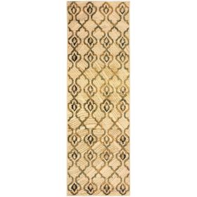*Click on pic. for Add'l Sizes* Brighton Mid Century Trellis Contemporary Area Rug, Cream *Free Shipping on orders over $46* (Size: 2'6" x 8')