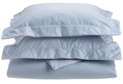 *Click on pic. for Add'l Colors & Sizes* 1000-Thread Count Cotton-Blend Wrinkle-Resistant Soft Duvet Cover Set. *Free Shipping* (Size/Color: King/Cal King -  Light Blue)