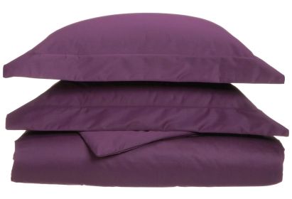 *Click on pic. for Add'l Colors & Sizes* 1000-Thread Count Cotton-Blend Wrinkle-Resistant Soft Duvet Cover Set. *Free Shipping* (Size/Color: King/Cal King - Plum)