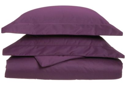 *Click on pic. for Add'l Colors & Sizes* 1000-Thread Count Cotton-Blend Wrinkle-Resistant Soft Duvet Cover Set. *Free Shipping* (Size/Color: King/Cal King - Plum)