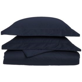 *Click on pic. for Add'l Colors & Sizes* 1000-Thread Count Cotton-Blend Wrinkle-Resistant Soft Duvet Cover Set. *Free Shipping* (Size/Color: King/Cal King - Navy Blue)
