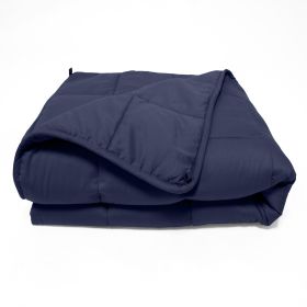 *Click on pic. for Add'l Colors* Weighted Quilted Microfiber Throw Blanket, 48"x72" 15lbs *Free Shipping* (Color: Navy Blue)