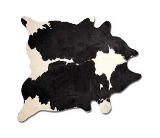 *Click on pic. for Add'l Colors* 72" x 84" Genuine Cowhide Area Rug (Color: Black and White)