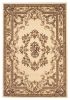 *Click on pic. for Add'l Sizes* Ivory Hand Carved Floral Medallion Indoor Area Rug