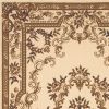 *Click on pic. for Add'l Sizes* Ivory Hand Carved Floral Medallion Indoor Area Rug