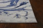 *Click on pic. for Add'l Sizes* Blue Machine Woven Abstract Watercolor Indoor Area Rug