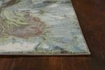 *Click on pic. for Add'l Sizes* Seafoam Blue Watercolor Indoor Area Rug