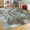 *Click on pic. for Add'l Sizes* Seafoam Blue Watercolor Indoor Area Rug
