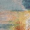 *Click on pic. for Add'l Sizes* Blue, Rust, and Orange Abstract Brushstrokes Indoor Area Rug