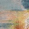 *Click on pic. for Add'l Sizes* Blue, Rust, and Orange Abstract Brushstrokes Indoor Area Rug