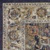 *Click on pic. for Add'l Sizes* Navy Vintage Medallion Bordered Indoor Area Rug