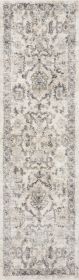 *Click on pic. for Add'l Sizes* Ivory Distressed Floral Traditional Indoor Rug (Size: 2'x8' Runner)