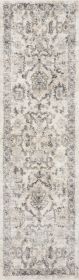 *Click on pic. for Add'l Sizes* Ivory Distressed Floral Traditional Indoor Rug (Size: 2'x8' Runner)