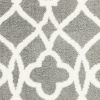 *Click on pic. for Add'l Sizes* Grey and Ivory Ogee Indoor Shag Area Rug