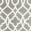 *Click on pic. for Add'l Sizes* Grey and Ivory Ogee Indoor Shag Area Rug