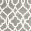 *Click on pic. for Add'l Sizes* Grey and Ivory Ogee Indoor Shag Area Rug