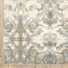 *Click on pic. for Add'l Sizes* Ivory Gray Abstract Ikat Indoor Rug
