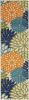 *Click on pic. for Add'l Sizes* Orange Floral Outdoor Area Rug