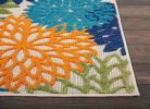 *Click on pic. for Add'l Sizes* Orange Floral Outdoor Area Rug