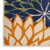 *Click on pic. for Add'l Sizes* Orange Floral Outdoor Area Rug