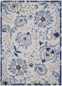*Click on pic. for Add'l Sizes* Blue and Gray Indoor Outdoor Area Rug (Size: 7'x10')