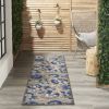 *Click on pic. for Add'l Sizes* Natural and Blue Indoor Outdoor Area Rug