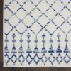 *Click on pic. for Add'l Sizes* Ivory and Blue Berber Pattern Area Rug