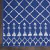 *Click on pic. for Add'l Sizes* Navy Blue and Ivory Berber Pattern Area Rug