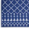 *Click on pic. for Add'l Sizes* Navy Blue and Ivory Berber Pattern Area Rug