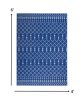 *Click on pic. for Add'l Sizes* Navy Blue and Ivory Berber Pattern Area Rug