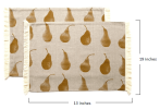 *Click on pic. for Add'l Colors* Set Of Eight Pear Pattern Placemats