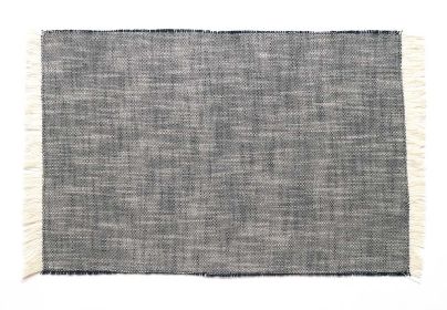 *Click on pic. for Add'l Colors* Set Of Eight Woven Textured Placemats (Color: Dark Blue)