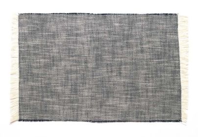 *Click on pic. for Add'l Colors* Set Of Eight Woven Textured Placemats (Color: Dark Blue)