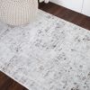 *Click on pic. for Add'l Sizes* Acer Modern Distressed Abstract Polyester Washable Indoor Area Rug, Charcoal *Free Shipping on orders over $46*