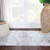 *Click on pic. for Add'l Sizes* Acer Modern Distressed Abstract Polyester Washable Indoor Area Rug, Charcoal *Free Shipping on orders over $46*
