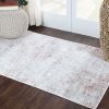 *Click on pic. for Add'l Sizes* Acer Modern Distressed Abstract Polyester Washable Indoor Area Rug, Rust *Free Shipping on orders over $46*