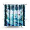 *Click on pic. for Add'l Options* Ocean Waterproof Bathroom Shower Curtain Non-slip Mat Toilet Lid Cover Rug Set *Free Shipping*