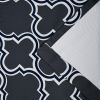 Blackout Modern Printed Bohemian Trellis Grommet Curtain Panel Set, Navy Blue *Free Shipping on orders over $46*