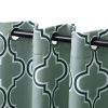 *Click on pic. for Add'l Sizes* Blackout Modern Printed Bohemian Trellis Grommet Curtain Panel Set, Teal *Free Shipping on orders over $46*