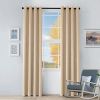*Click on pic. for Add'l Sizes* Blackout Senna Solid Textured Grommet Curtain Panels, Beige *Free Shipping on orders over $46*