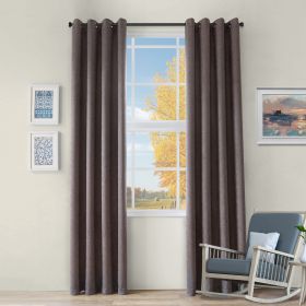 *Click on pic. for Add'l Sizes* Blackout Senna Solid Textured Grommet Curtain Panels, Charcoal *Free Shipping on orders over $46* (Size: 52"x63")